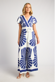 Fan Leaf Jumpsuit - Navy