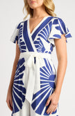 Fan Leaf Jumpsuit - Navy
