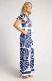 Fan Leaf Jumpsuit - Navy