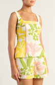 Floral Panelled Short Set
