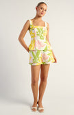 Floral Panelled Short Set