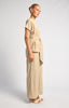 Tie Top and Pant Set - Beige