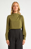 Draped Blouse - Olive