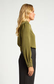 Draped Blouse - Olive