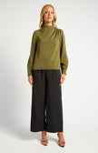 Draped Blouse - Olive
