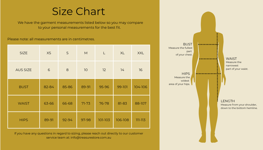 Size chart for Casual Jean Pants - Light