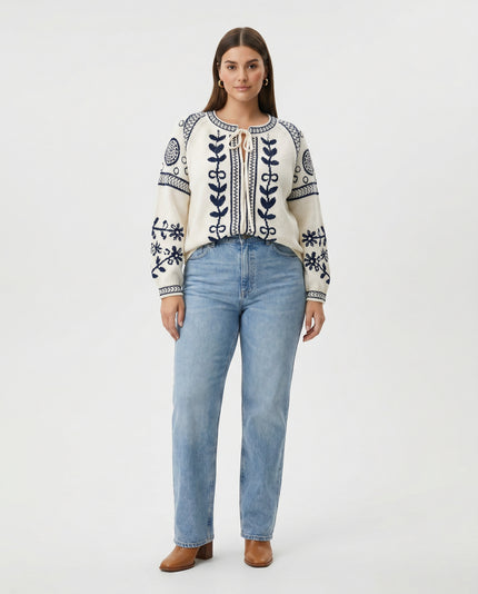 Seabreeze Embroidered Knit