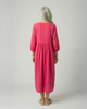 Sequin Midi Smock Dress - Fuchsia