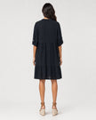 Dobby TabSlv Dress - Black