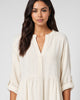 Sequin Dobby TabSlv Dress - Cream