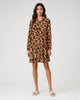 Abstract Pebble Print Dress - Brown