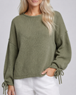 Soft Sage Tie Knit Jumper