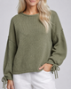 Soft Sage Tie Knit Jumper