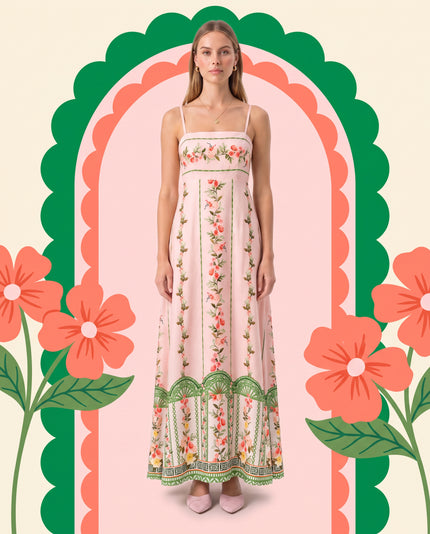 Rose Trellis Maxi Dress
