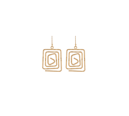 Squaremaze Earrings - Gold
