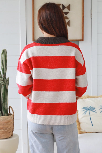 Striped Jumper with Collar