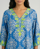 Embroidered Tunic Dress - Blue