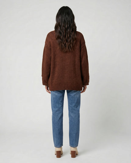 Flora Open Cardi - Choco