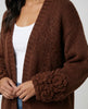 Flora Open Cardi - Choco