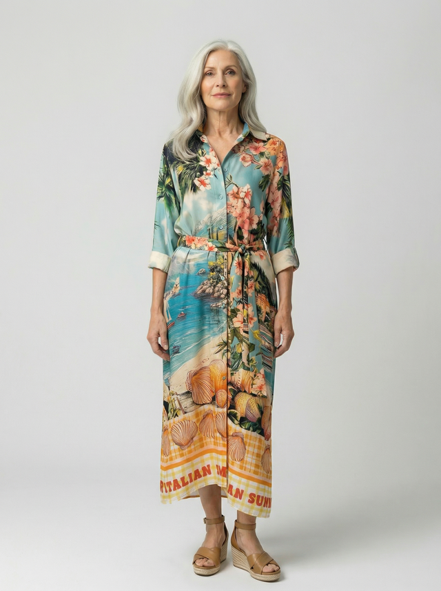 Italia Shirt Dress w Sash