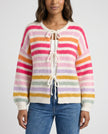 Tie Front Cardi - Lolly Stripe