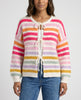 Tie Front Cardi - Lolly Stripe