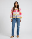 Tie Front Cardi - Lolly Stripe