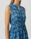 Sleeveless Drawstring dress - Blue