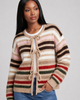 Sunset Stripe Tie Front Cardi
