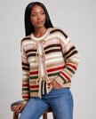 Sunset Stripe Tie Front Cardi