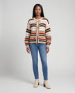 Sunset Stripe Tie Front Cardi