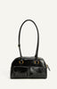 Patent Double Pockets Bag - Black