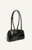 Patent Double Pockets Bag - Black