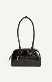 Patent Double Pockets Bag - Black