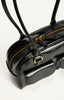 Patent Double Pockets Bag - Black