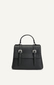 Pebbled Satchel Handle Bag - Black