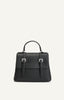 Pebbled Satchel Handle Bag - Black