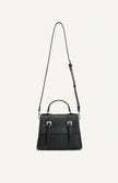 Pebbled Satchel Handle Bag - Black