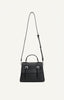 Pebbled Satchel Handle Bag - Black