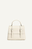 Pebbled Satchel Handle Bag - Ivory