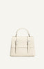 Pebbled Satchel Handle Bag - Ivory