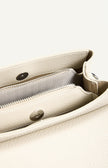 Pebbled Satchel Handle Bag - Ivory