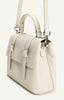 Pebbled Satchel Handle Bag - Ivory