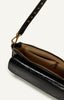 Crinkle Textured Shoulder Bag - Black