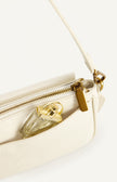 Crinkle Textured Shoulder Bag - Ivory