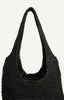 Raffia Tote Bag - Black