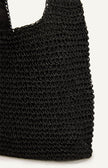 Raffia Tote Bag - Black