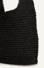 Raffia Tote Bag - Black