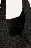 Raffia Tote Bag - Black
