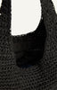 Raffia Tote Bag - Black